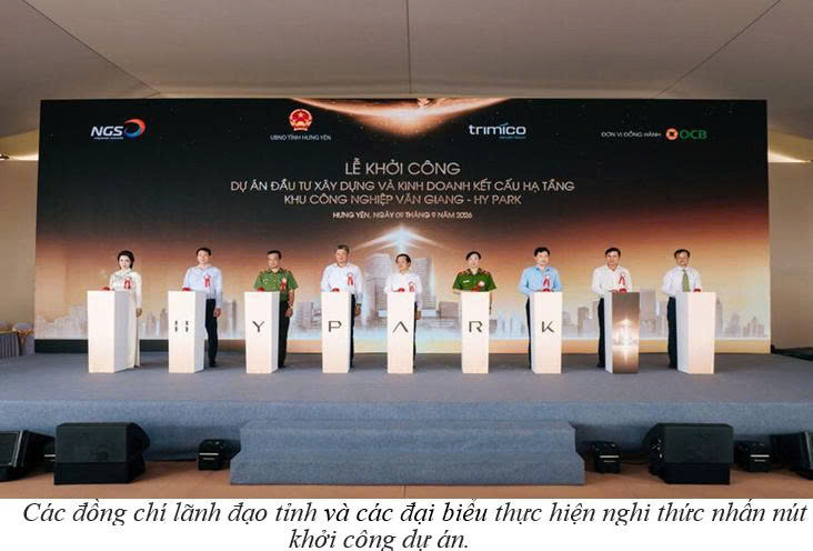 Khởi công Dự án đầu tư xây dựng và kinh doanh kết cấu hạ tầng Khu công nghiệp Văn Giang.